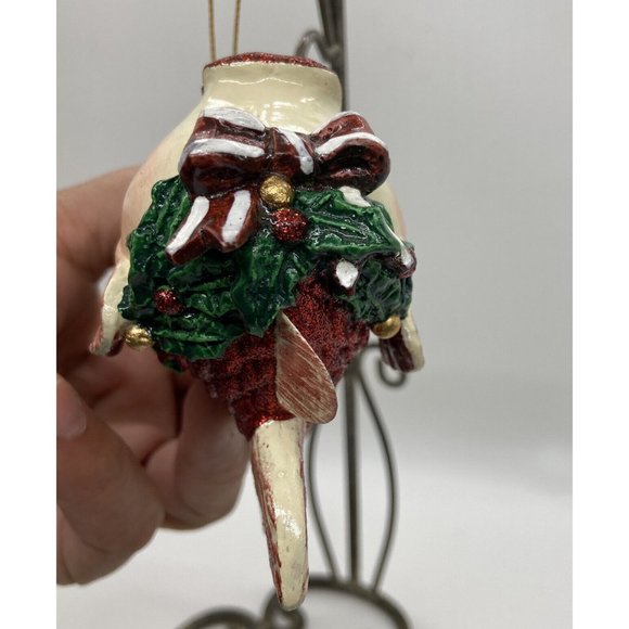 Katherine's Collection red fish lips ornament Christmas tree gold crown glitter - Picture 10 of 13